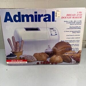 NOS Admiral Bread & Dough Maker Dual Blade 2.5lb Loaf Machine‎ Vintage